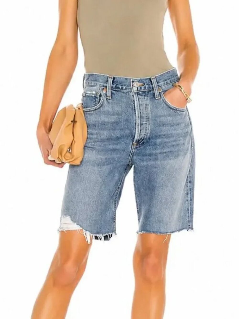 NWT Womens COH Citizens of Humanity (Item-212) Blue Ambrosio High Road Short 28 - Picture 2 of 11